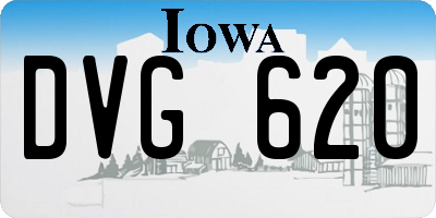 IA license plate DVG620