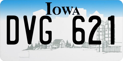 IA license plate DVG621