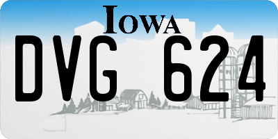 IA license plate DVG624