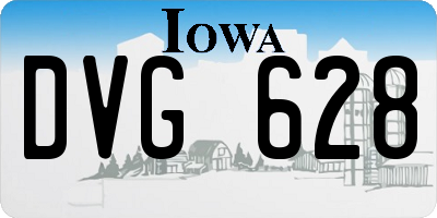 IA license plate DVG628