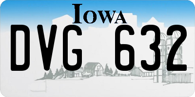 IA license plate DVG632