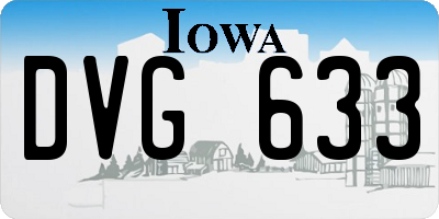 IA license plate DVG633