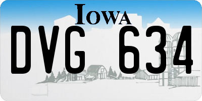 IA license plate DVG634