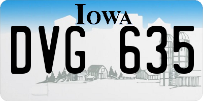 IA license plate DVG635