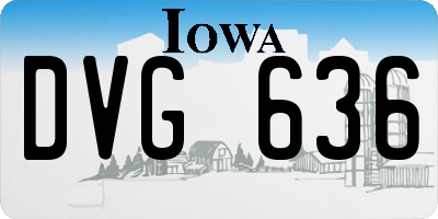 IA license plate DVG636