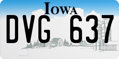 IA license plate DVG637
