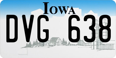 IA license plate DVG638