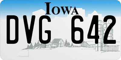 IA license plate DVG642