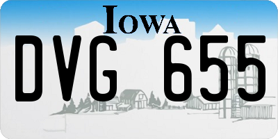 IA license plate DVG655