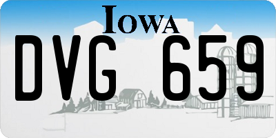 IA license plate DVG659