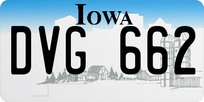 IA license plate DVG662