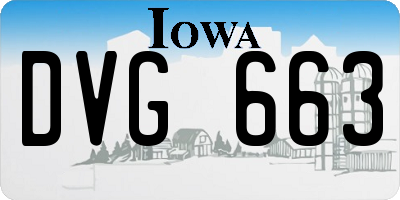 IA license plate DVG663