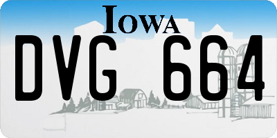 IA license plate DVG664