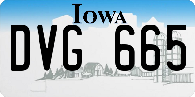 IA license plate DVG665