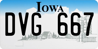 IA license plate DVG667