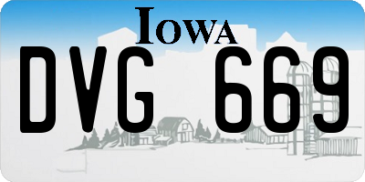 IA license plate DVG669