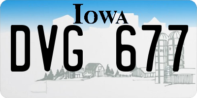 IA license plate DVG677