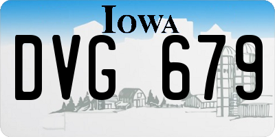 IA license plate DVG679
