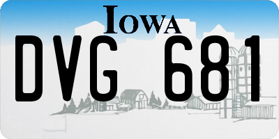IA license plate DVG681