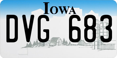 IA license plate DVG683