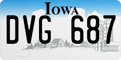 IA license plate DVG687