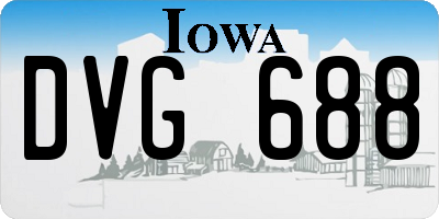 IA license plate DVG688