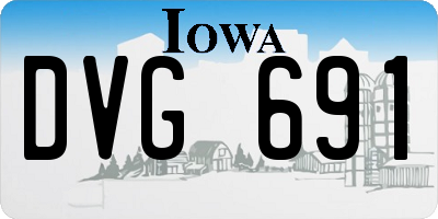IA license plate DVG691