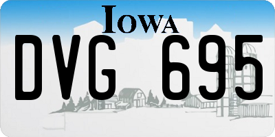 IA license plate DVG695
