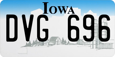 IA license plate DVG696