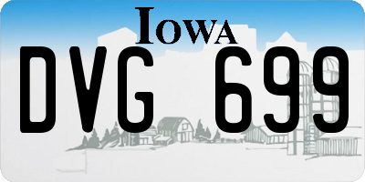 IA license plate DVG699