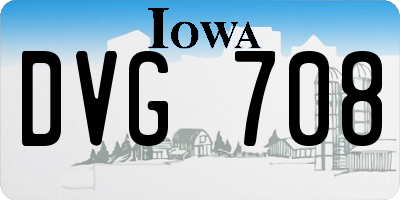 IA license plate DVG708