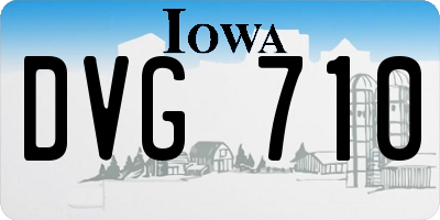 IA license plate DVG710