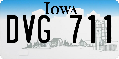 IA license plate DVG711