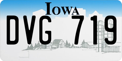 IA license plate DVG719