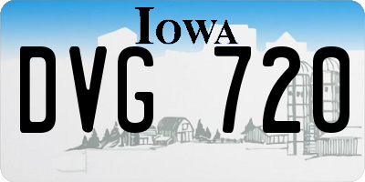 IA license plate DVG720