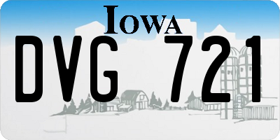 IA license plate DVG721