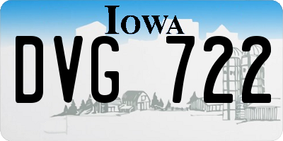 IA license plate DVG722