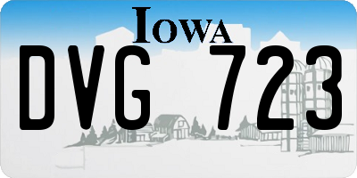 IA license plate DVG723