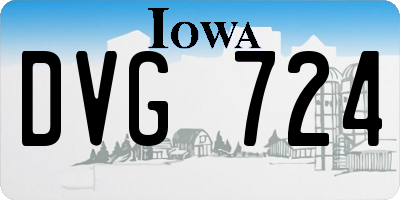 IA license plate DVG724