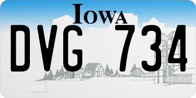 IA license plate DVG734