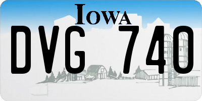 IA license plate DVG740