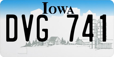 IA license plate DVG741