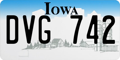 IA license plate DVG742