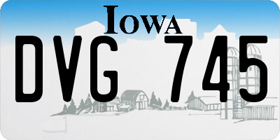 IA license plate DVG745