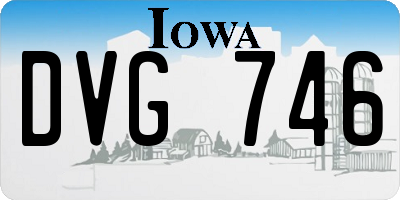 IA license plate DVG746