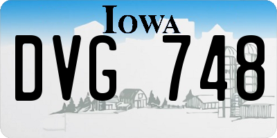 IA license plate DVG748