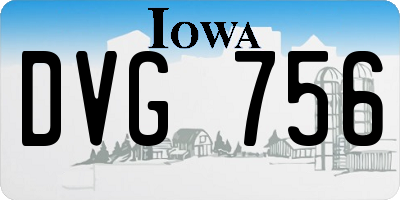 IA license plate DVG756