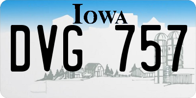 IA license plate DVG757