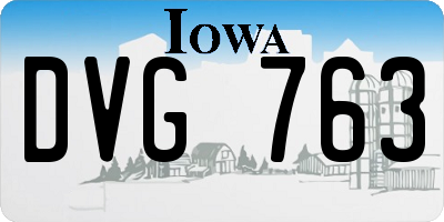 IA license plate DVG763