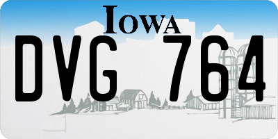 IA license plate DVG764